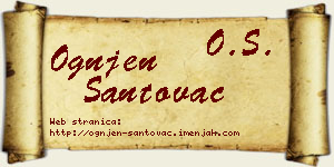 Ognjen Santovac vizit kartica